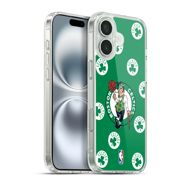 NBA Boston Celtics Patterns Soft Gel Case for Apple iPhone 16 Plus & MagSafe