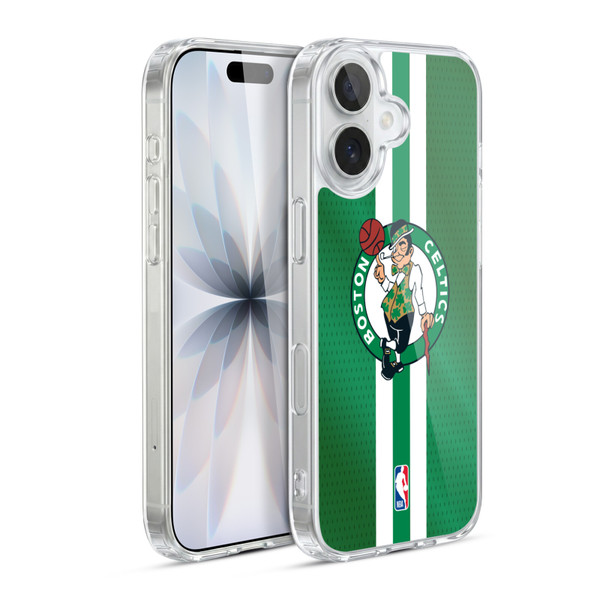 NBA Boston Celtics Stripes Soft Gel Case for Apple iPhone 17