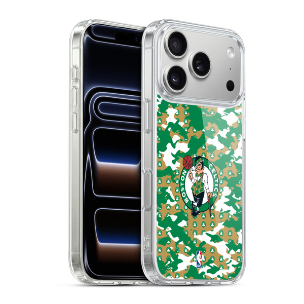 NBA Boston Celtics Camouflage Soft Gel Case for Apple iPhone 17 Pro