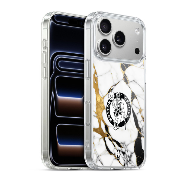 NBA Boston Celtics White Marble Soft Gel Case for Apple iPhone 17 Pro