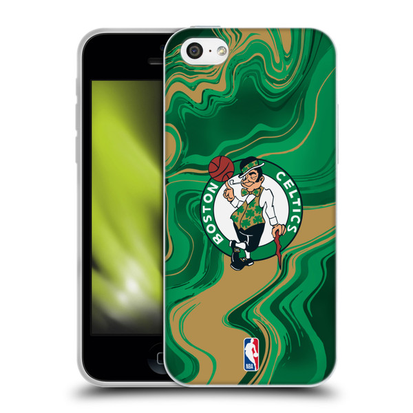 NBA Boston Celtics Marble Agates Soft Gel Case for Apple iPhone 5c