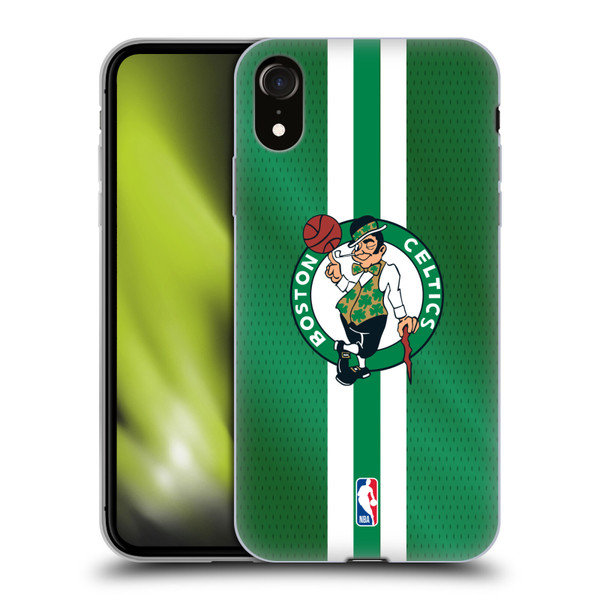 NBA Boston Celtics Stripes Soft Gel Case for Apple iPhone XR