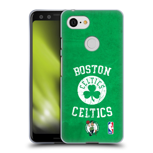NBA Boston Celtics Distressed Soft Gel Case for Google Pixel 3