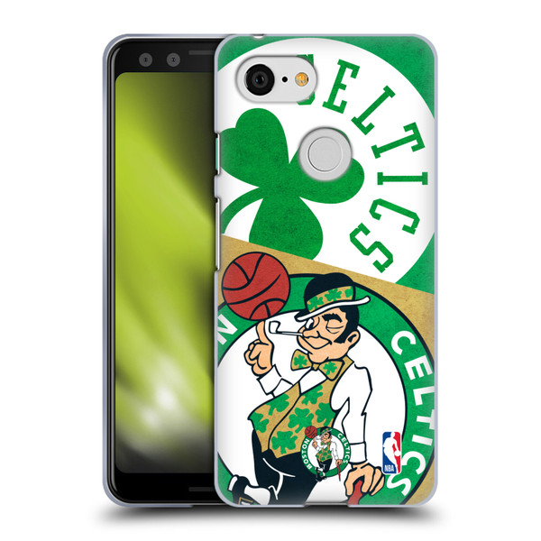 NBA Boston Celtics Half Oversized Soft Gel Case for Google Pixel 3