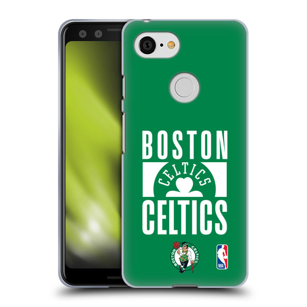 NBA Boston Celtics Typography Soft Gel Case for Google Pixel 3