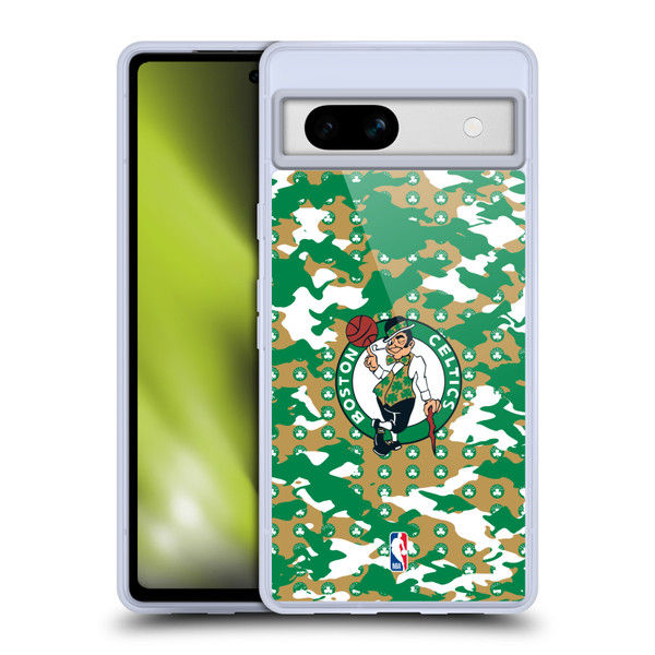 NBA Boston Celtics Camouflage Soft Gel Case for Google Pixel 7a