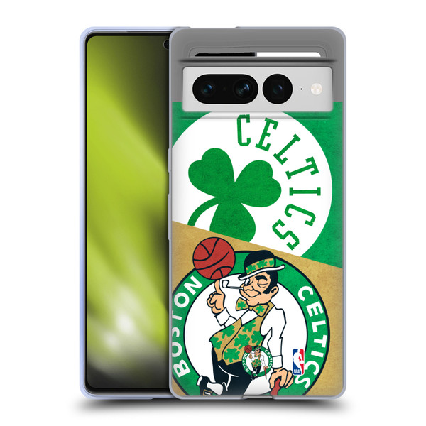 NBA Boston Celtics Half Oversized Soft Gel Case for Google Pixel 7 Pro