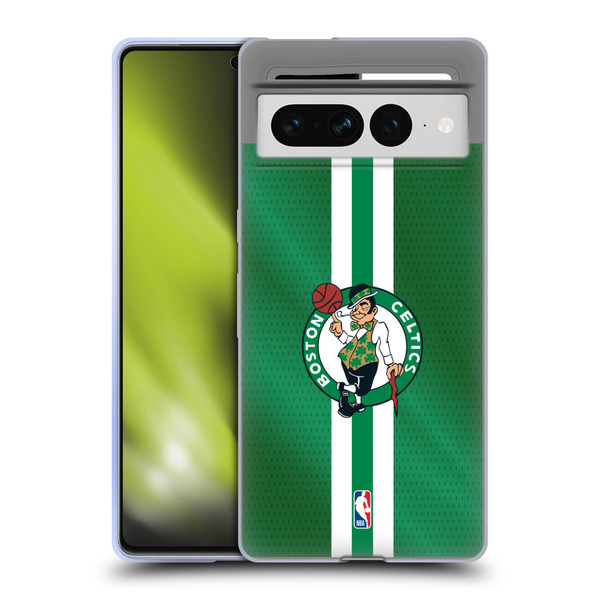 NBA Boston Celtics Stripes Soft Gel Case for Google Pixel 7 Pro