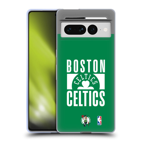 NBA Boston Celtics Typography Soft Gel Case for Google Pixel 7 Pro
