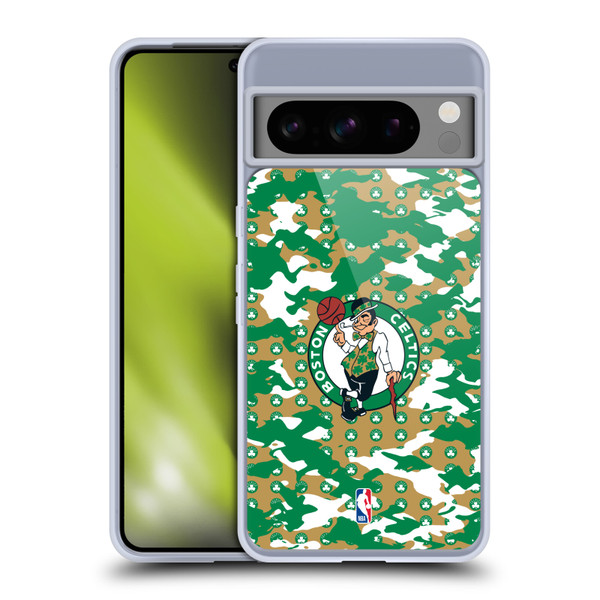 NBA Boston Celtics Camouflage Soft Gel Case for Google Pixel 8 Pro