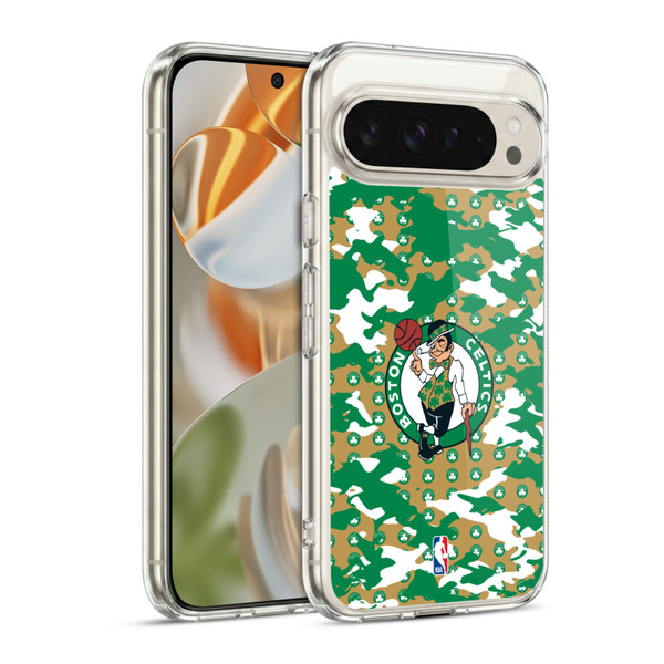NBA Boston Celtics Camouflage Soft Gel Case for Google Pixel 9 / Pixel 9 Pro