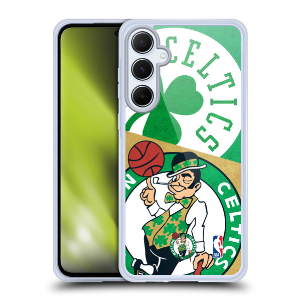 NBA Boston Celtics Half Oversized Soft Gel Case for Samsung Galaxy A55 5G