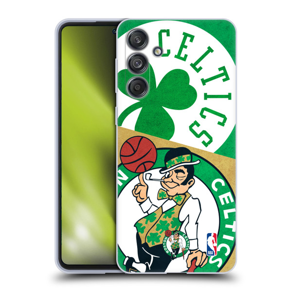 NBA Boston Celtics Half Oversized Soft Gel Case for Samsung Galaxy M55 5G