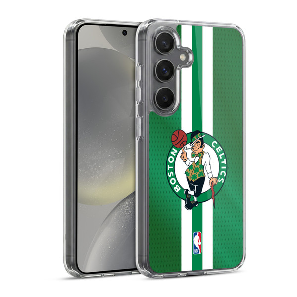 NBA Boston Celtics Stripes Soft Gel Case for Samsung Galaxy S24 5G & MagSafe