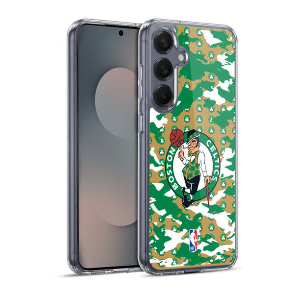 NBA Boston Celtics Camouflage Soft Gel Case for Samsung Galaxy S25+ & MagSafe