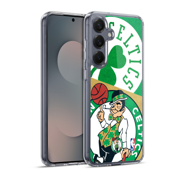 NBA Boston Celtics Half Oversized Soft Gel Case for Samsung Galaxy S25+ & MagSafe