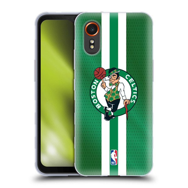 NBA Boston Celtics Stripes Soft Gel Case for Samsung Galaxy Xcover7 5G