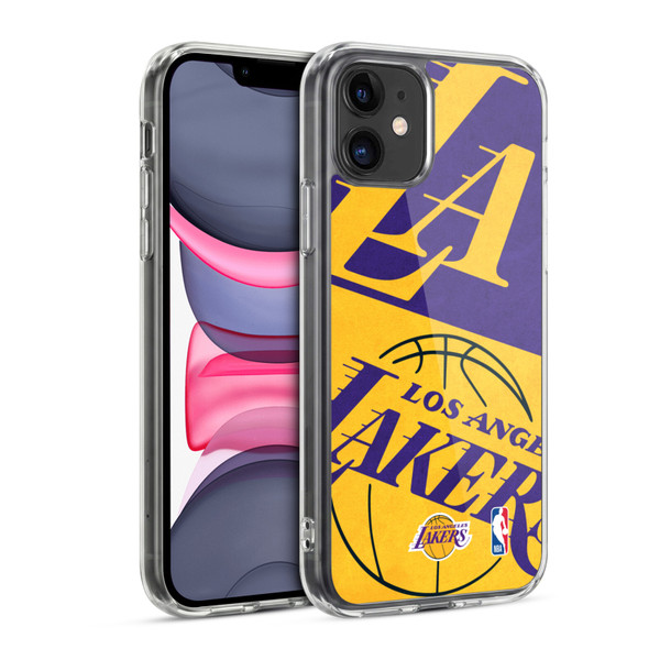 NBA Los Angeles Lakers Half Oversized Soft Gel Case for Apple iPhone 11