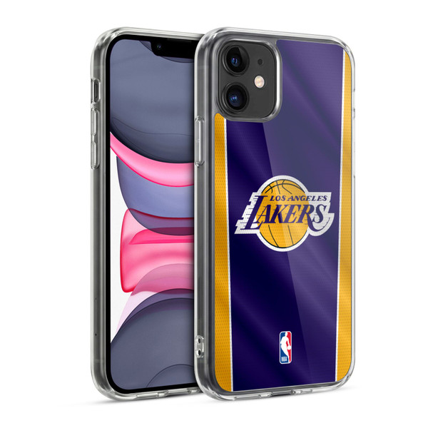 NBA Los Angeles Lakers Vertical Banner Soft Gel Case for Apple iPhone 11