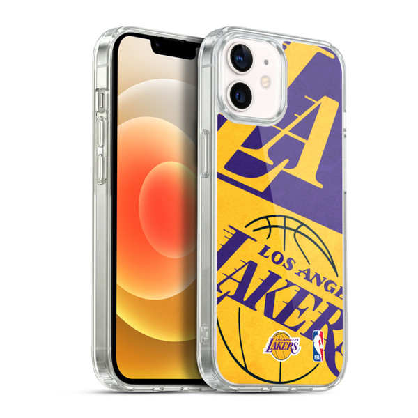 NBA Los Angeles Lakers Half Oversized Soft Gel Case for Apple iPhone 12 / iPhone 12 Pro & MagSafe
