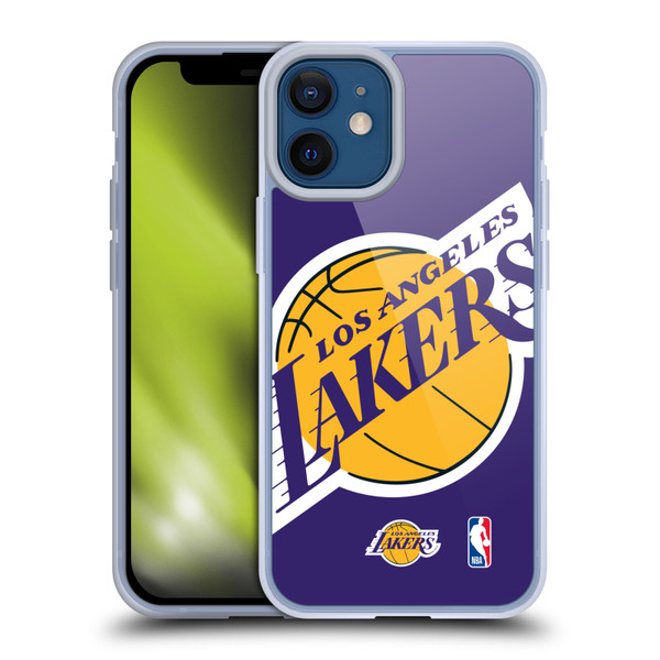 NBA Los Angeles Lakers Oversized Soft Gel Case for Apple iPhone 12 Mini & MagSafe
