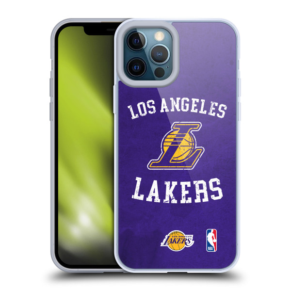 NBA Los Angeles Lakers Distressed Soft Gel Case for Apple iPhone 12 Pro Max & MagSafe