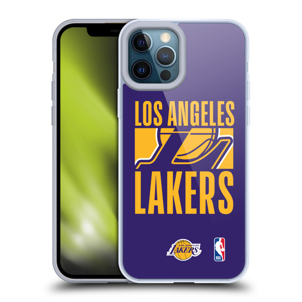 NBA Los Angeles Lakers Typography Soft Gel Case for Apple iPhone 12 Pro Max