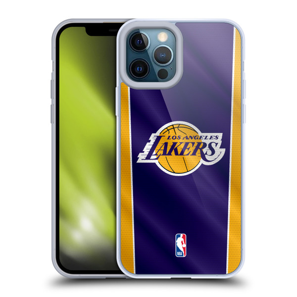 NBA Los Angeles Lakers Vertical Banner Soft Gel Case for Apple iPhone 12 Pro Max