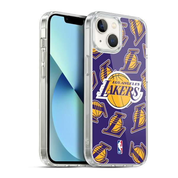 NBA Los Angeles Lakers Patterns Soft Gel Case for Apple iPhone 13