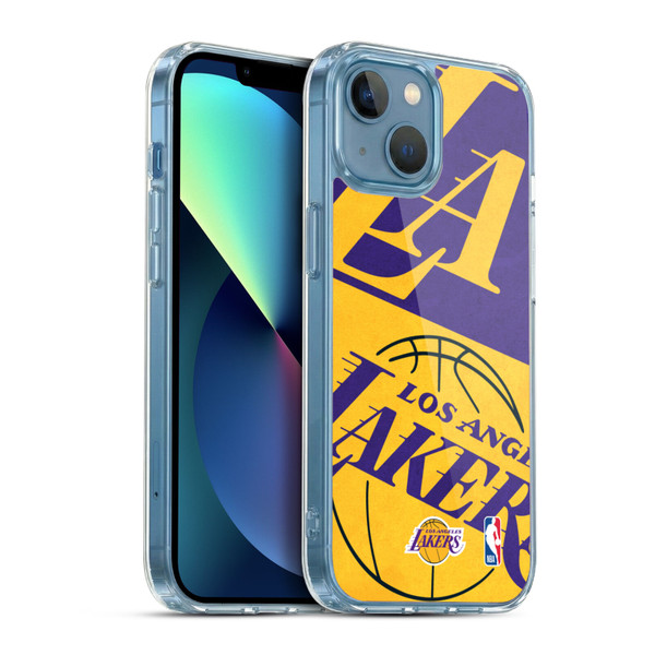 NBA Los Angeles Lakers Half Oversized Soft Gel Case for Apple iPhone 13 Mini & MagSafe