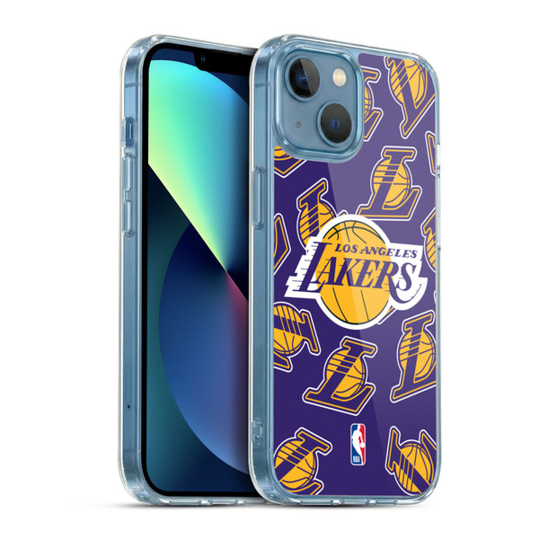 NBA Los Angeles Lakers Patterns Soft Gel Case for Apple iPhone 13 Mini & MagSafe