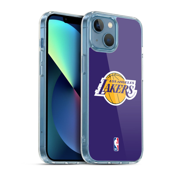 NBA Los Angeles Lakers Plain Soft Gel Case for Apple iPhone 13 Mini & MagSafe