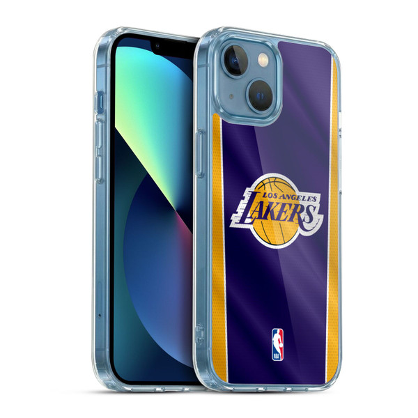 NBA Los Angeles Lakers Vertical Banner Soft Gel Case for Apple iPhone 13 Mini & MagSafe