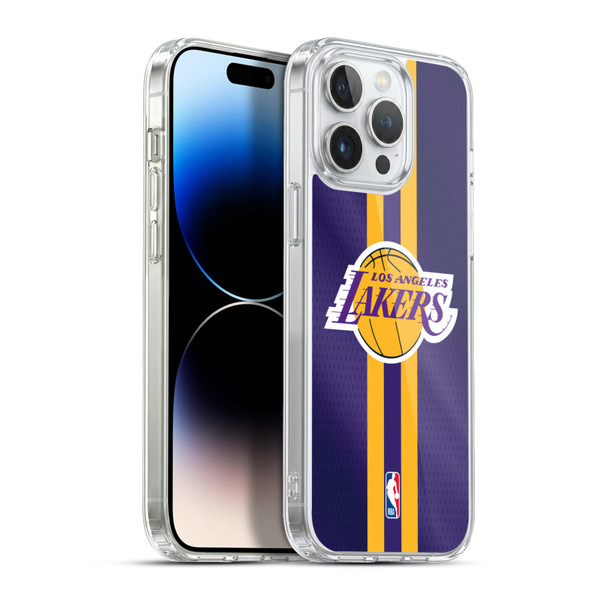 NBA Los Angeles Lakers Stripes Soft Gel Case for Apple iPhone 13 Pro Max & MagSafe