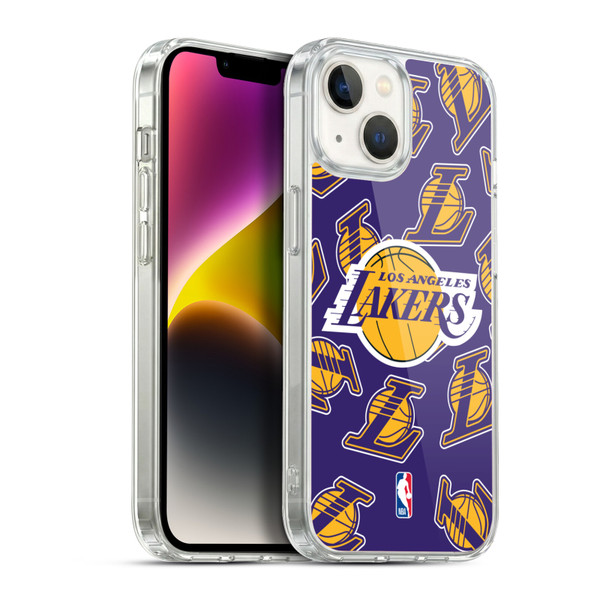 NBA Los Angeles Lakers Patterns Soft Gel Case for Apple iPhone 14
