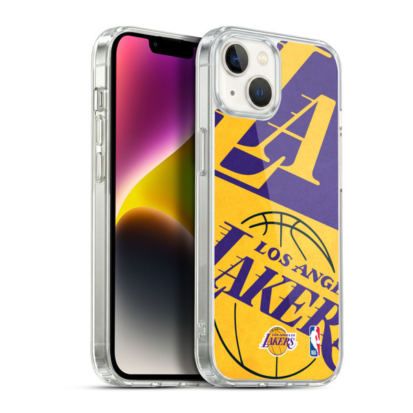 NBA Los Angeles Lakers Half Oversized Soft Gel Case for Apple iPhone 14 Plus & MagSafe