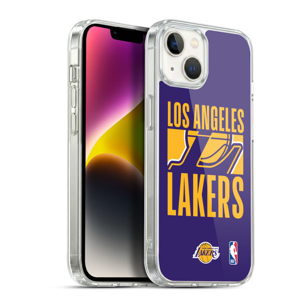 NBA Los Angeles Lakers Typography Soft Gel Case for Apple iPhone 14 Plus & MagSafe