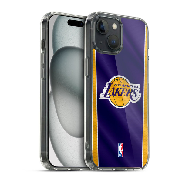 NBA Los Angeles Lakers Vertical Banner Soft Gel Case for Apple iPhone 15 & MagSafe