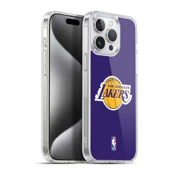 NBA Los Angeles Lakers Plain Soft Gel Case for Apple iPhone 15 Pro Max & MagSafe