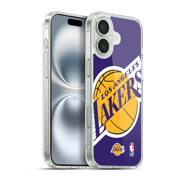 NBA Los Angeles Lakers Oversized Soft Gel Case for Apple iPhone 16 Plus & MagSafe