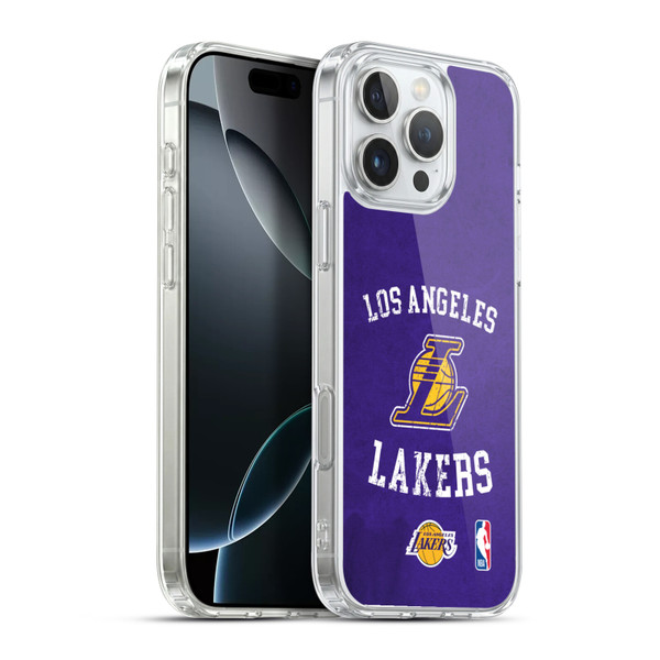 NBA Los Angeles Lakers Distressed Soft Gel Case for Apple iPhone 16 Pro Max & MagSafe