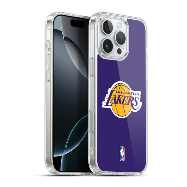 NBA Los Angeles Lakers Plain Soft Gel Case for Apple iPhone 16 Pro Max & MagSafe