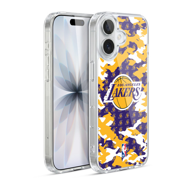 NBA Los Angeles Lakers Camouflage Soft Gel Case for Apple iPhone 17