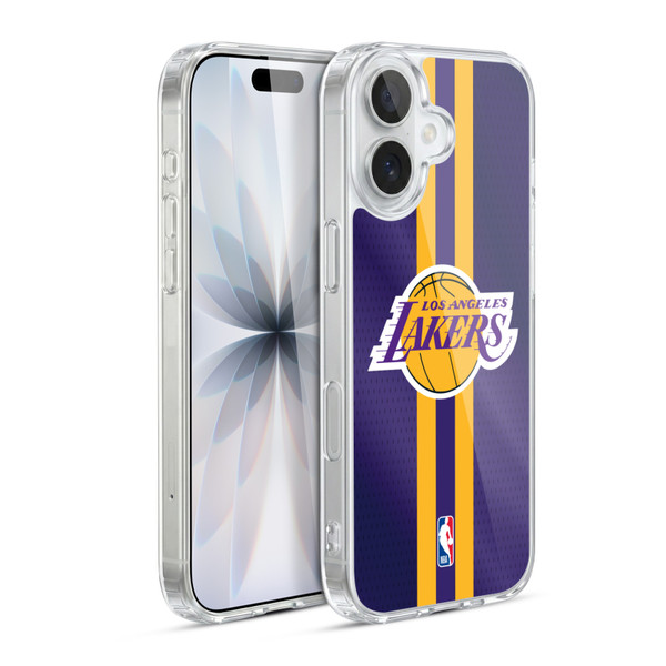 NBA Los Angeles Lakers Stripes Soft Gel Case for Apple iPhone 17
