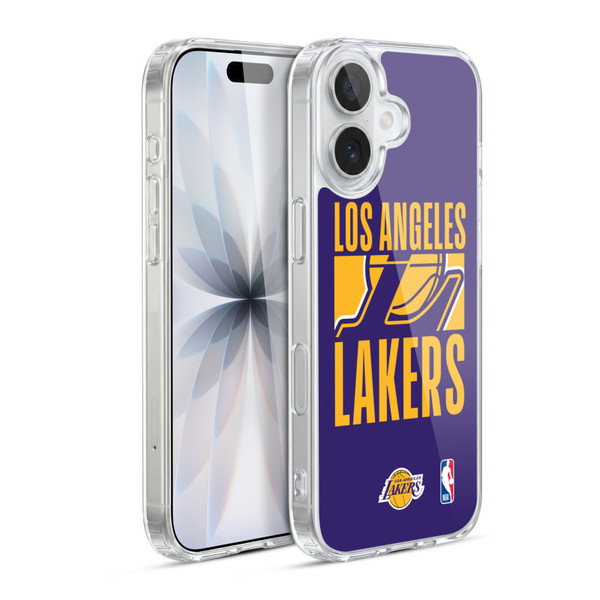 NBA Los Angeles Lakers Typography Soft Gel Case for Apple iPhone 17