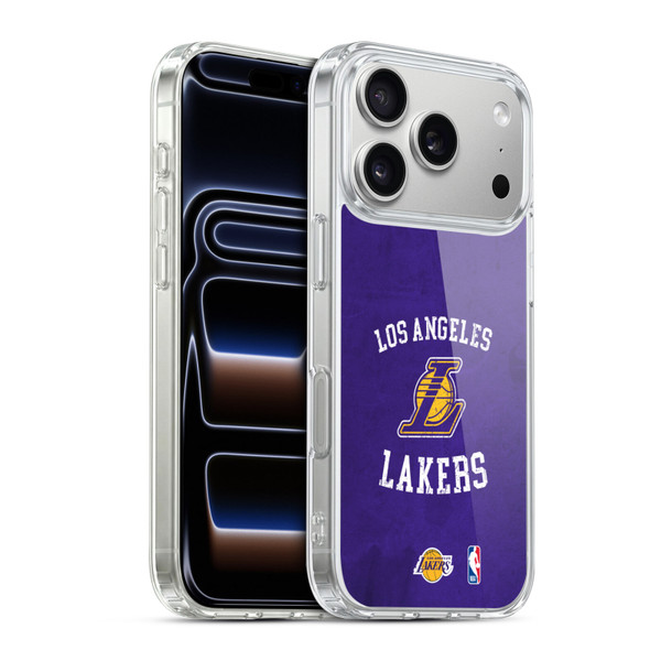 NBA Los Angeles Lakers Distressed Soft Gel Case for Apple iPhone 17 Pro