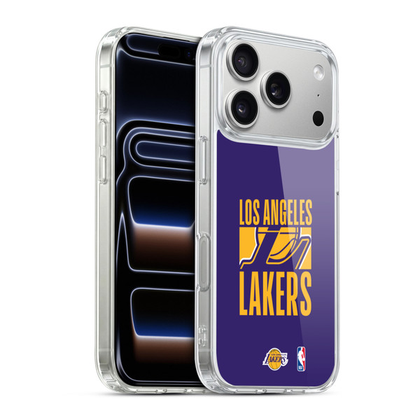 NBA Los Angeles Lakers Typography Soft Gel Case for Apple iPhone 17 Pro