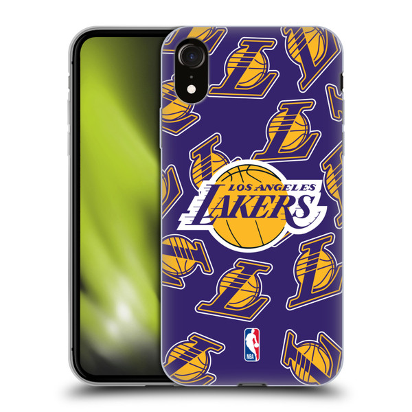 NBA Los Angeles Lakers Patterns Soft Gel Case for Apple iPhone XR