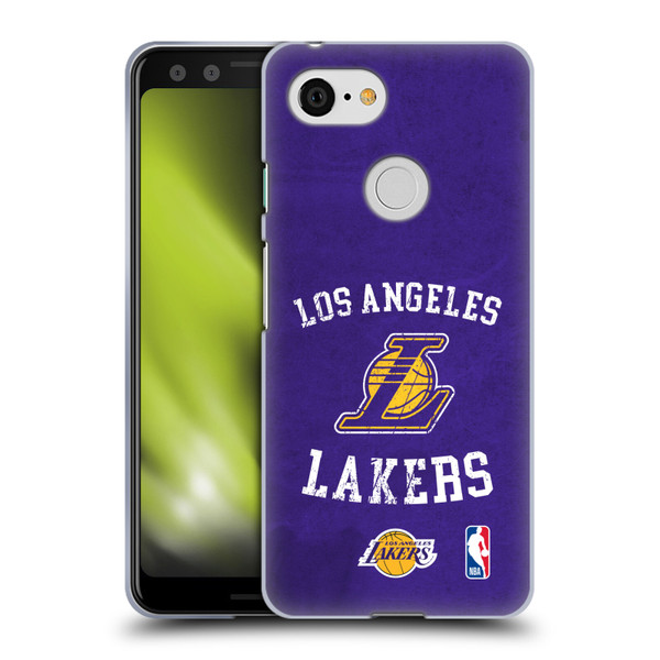 NBA Los Angeles Lakers Distressed Soft Gel Case for Google Pixel 3
