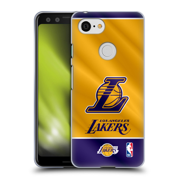 NBA Los Angeles Lakers Horizontal Banner Soft Gel Case for Google Pixel 3